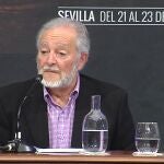 El que fuera dirigente de Izquierda Unida, durante una conferencia en Sevilla en mayo de 2018