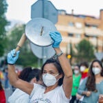 Un momento de la protesta en Pozuelo de Alarcón en contra del Gobierno de Pedro Sánchez Ricardo Rubio / Europa Press
