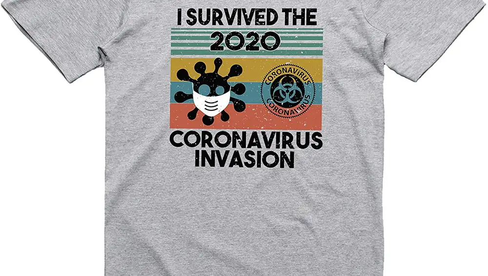 Camiseta &quot;Yo sobreviví al coronavirus&quot;