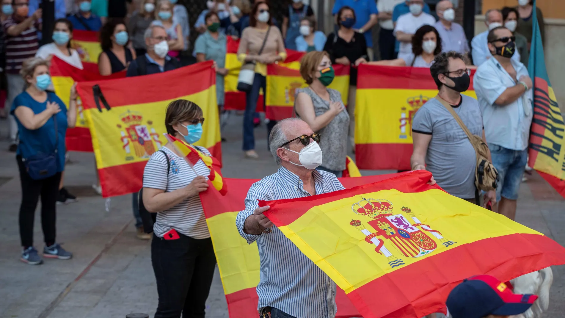 Protesta contra el Gobierno en Murcia