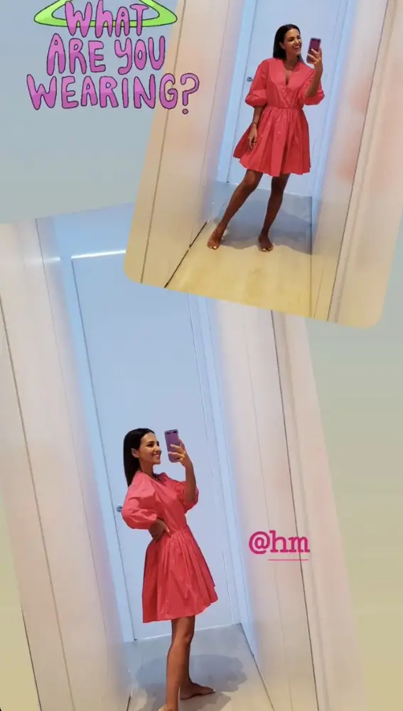 Paula Echevarría agota el vestido rosa de H&M.