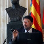 El alcalde de Alicante, Luis Barcala, hoy durante la presentación del Plan Estratégico de Turismo