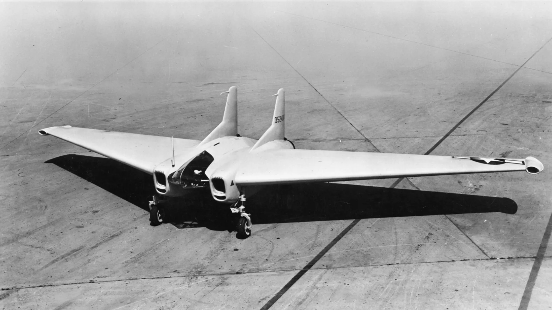 El Northrop-X79, un prototipo de avión estadounidense en el que el piloto viajaba tumbado.