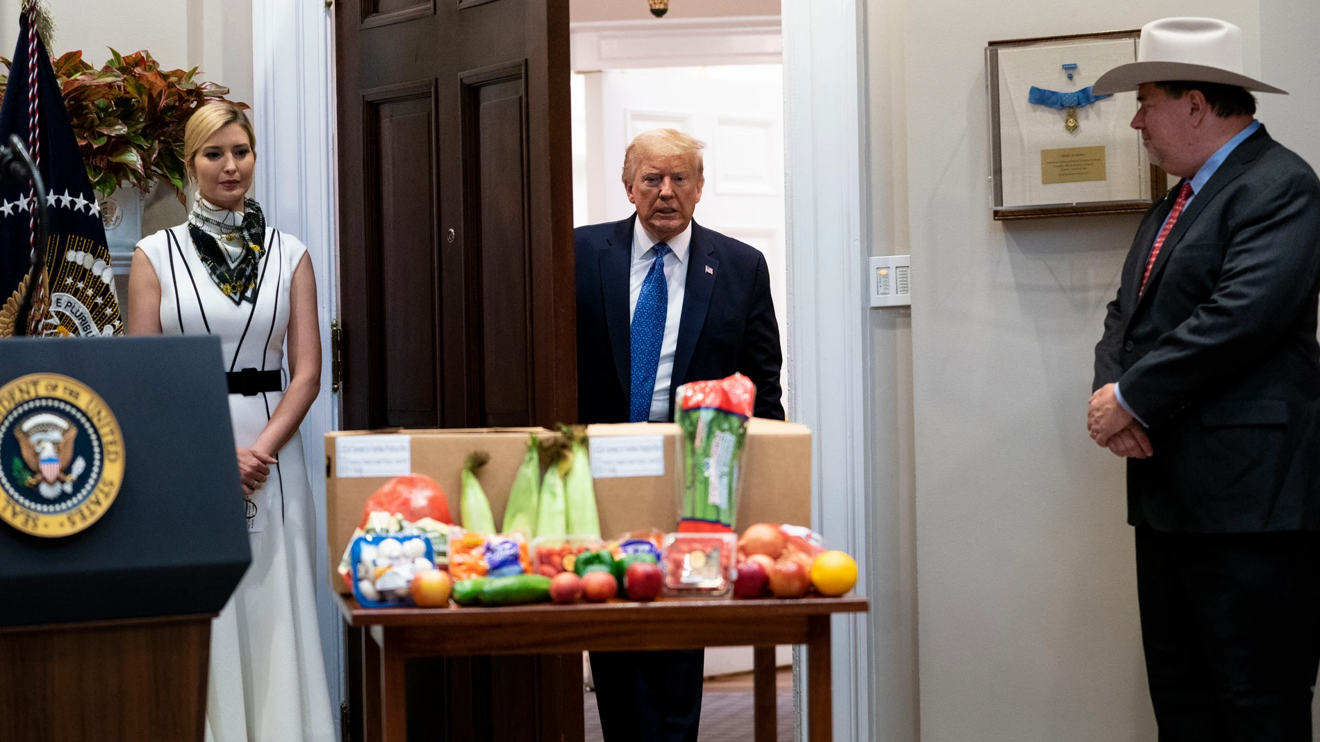 Trump holds food supply event