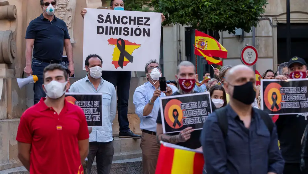 Protesta contra el gobierno en Murcia