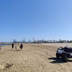 Imagen de este miércoles de la playa de la Malvarrosa en Valencia