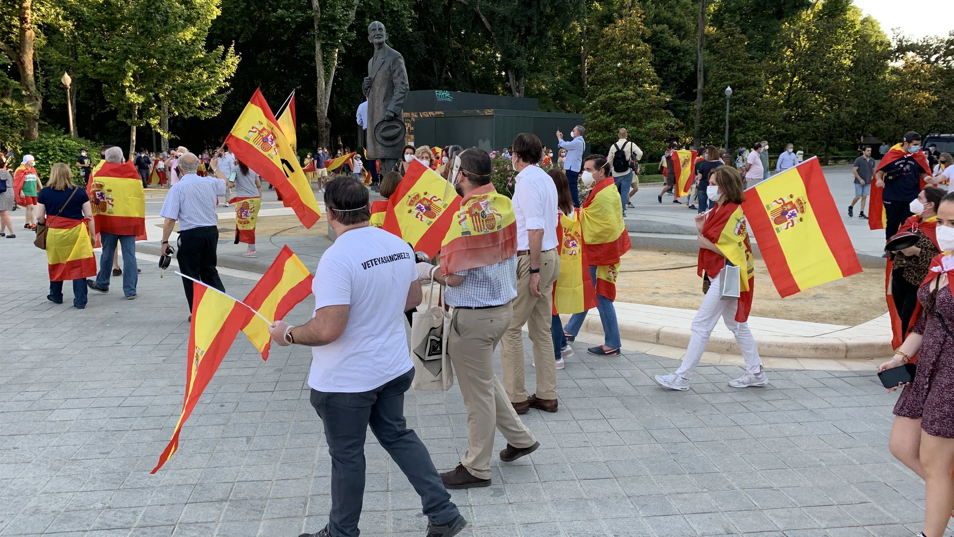 Protesta en la Plaza de España de SevillaEDUARDO BRIONES/EUROPA PRESS20/05/2020