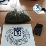 Bolsa de marihuana incauta a un menor en un VTC en Madrid