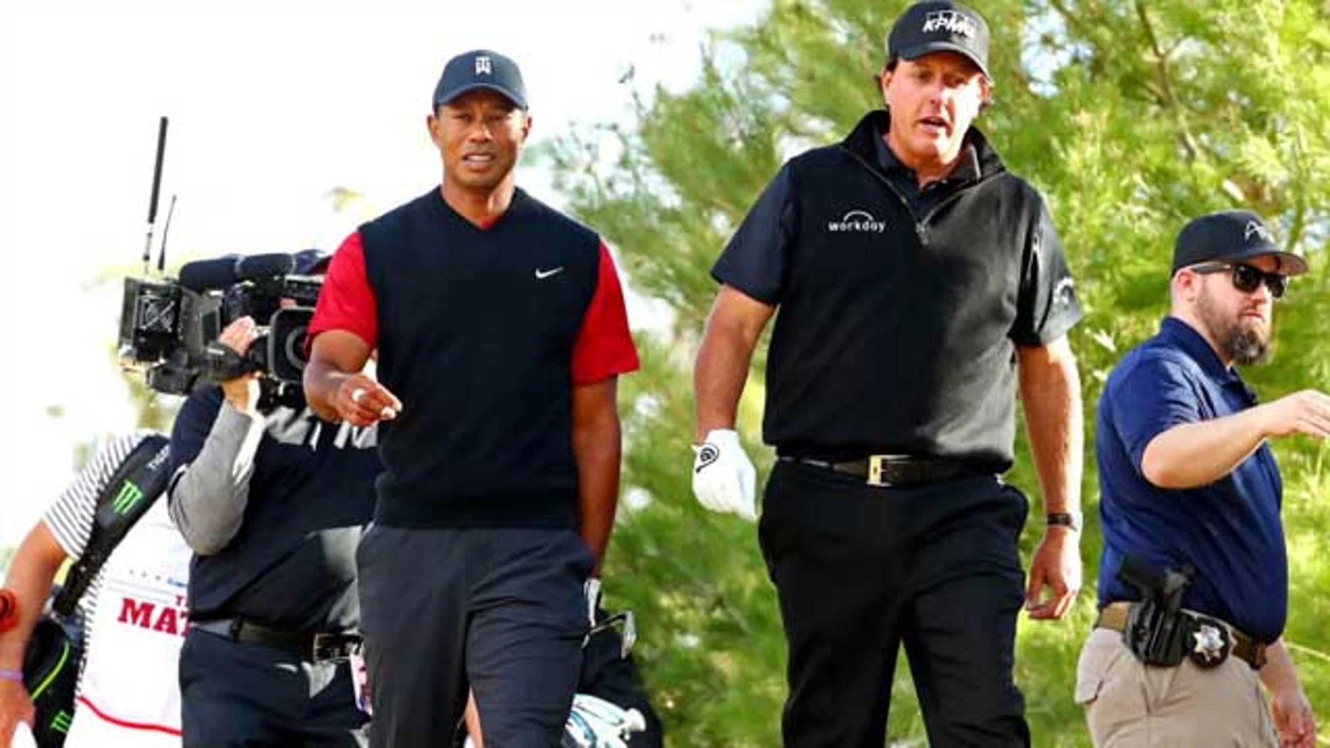 Tiger Woods y Phil Mickelson.