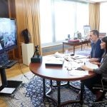 Los Reyes se han reunido con José Mercé, David Bisbal y Miguel Poveda, destacados representantes de la música en España, con los que han hablado sobre el impacto de la crisis del coronavirus y las perspectivas de futuro. En el Palacio de la Zarzuela, en Madrid (España), a 20 de mayo de 2020.CANTANTES;CASA REAL;PANDEMIA;REYES;DAVID BISBAL;JOSÉ MERCÉ;MIGUEL POVEDACasa de S.M. el Rey20/05/2020