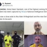 Tweet con las fotos del detenido en Irak