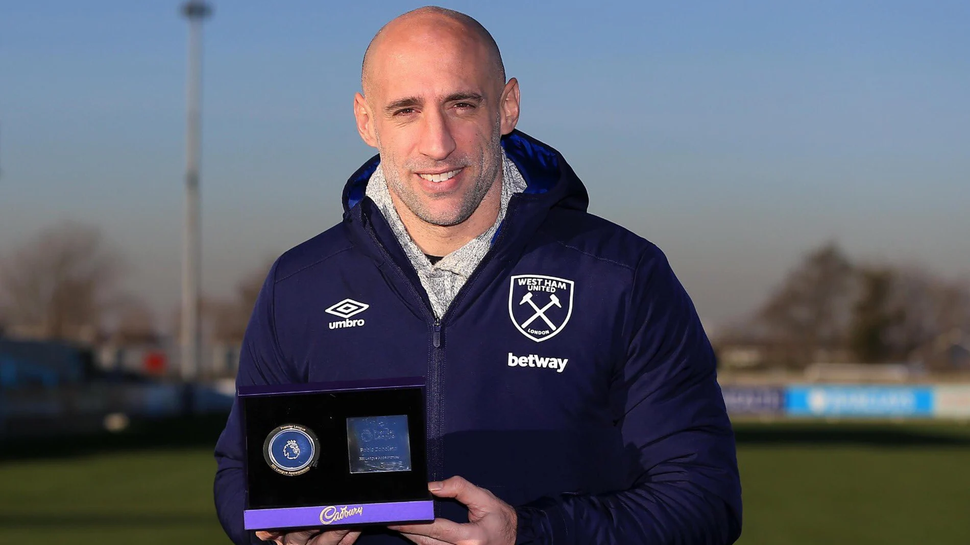 Pablo Zabaleta con el West Ham.