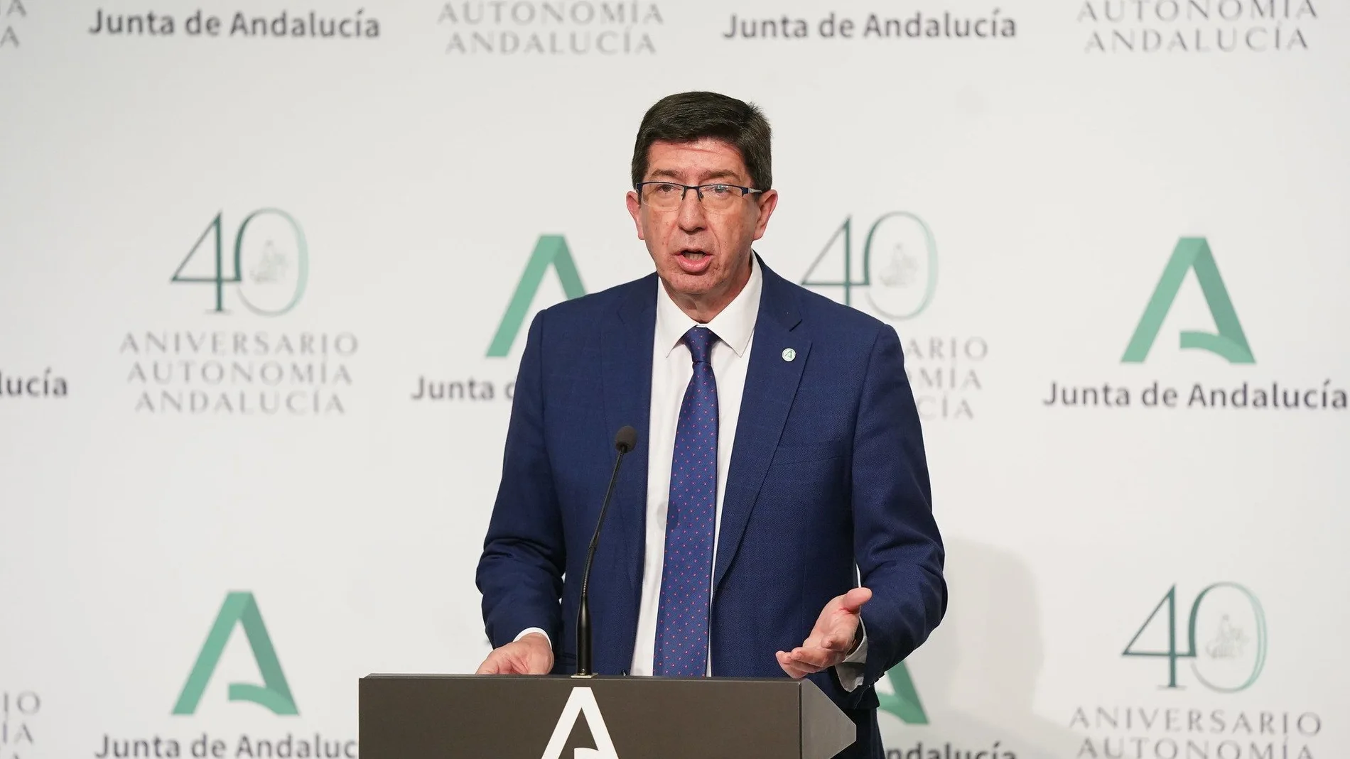 En la imagen, el vicepresidente de la Junta de Andalucía, Juan Marín