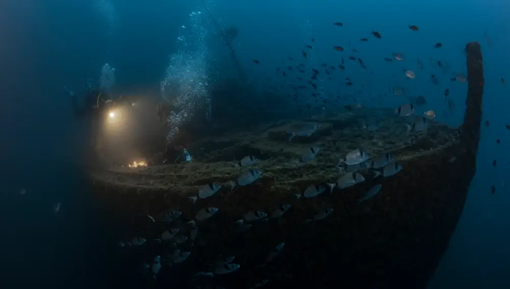El Isla Gomera, pecio más buceado de nuestras costas, descansa a -44 metros, sin recibir una visita desde que se inició el estado de alarma.