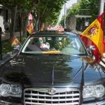 Uno de los vehículos que ha participado en la caravana convocada por Vox en Jaén
