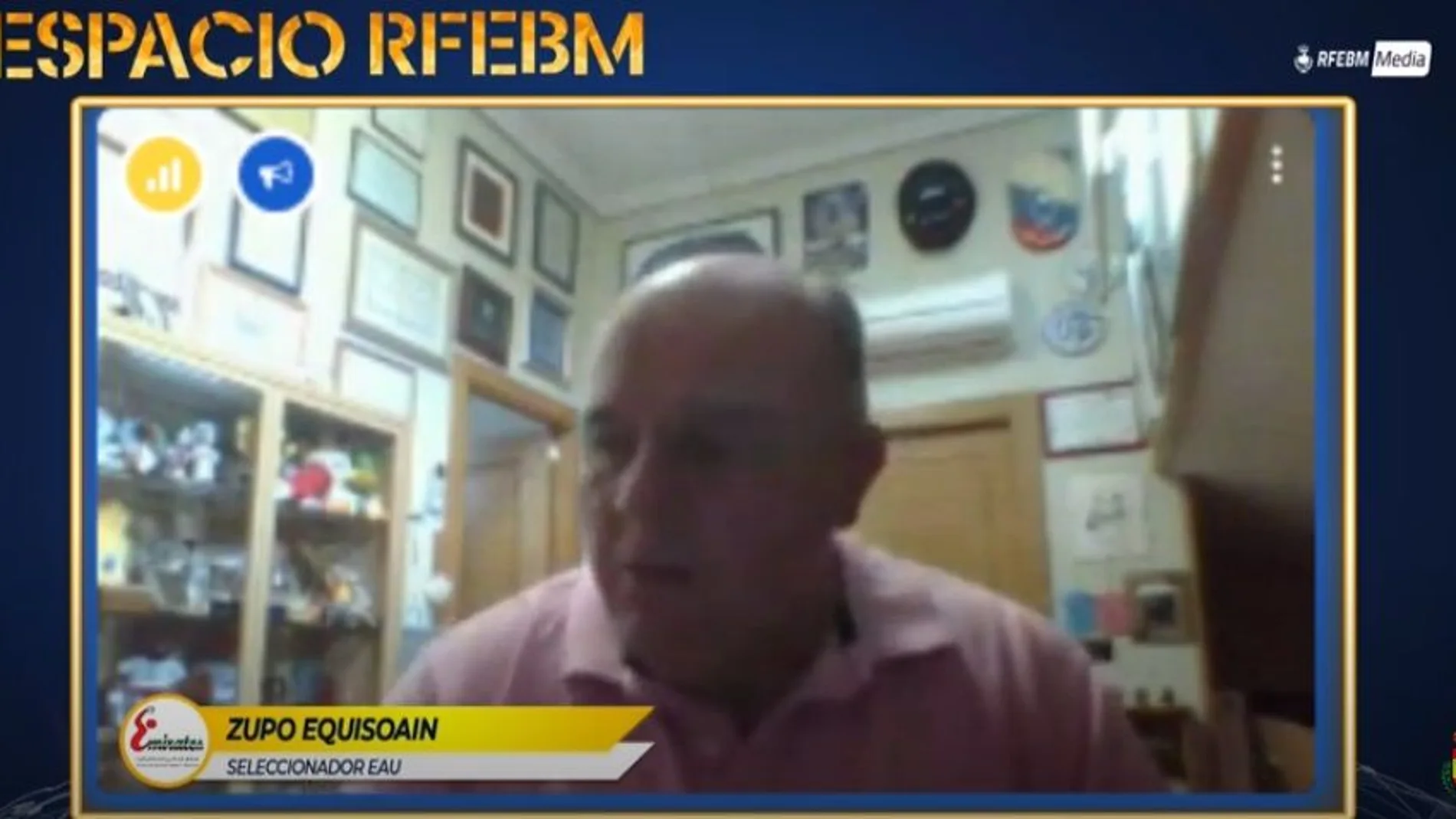 Zupo Equisoain, durante la videoconferencia promovida por la Real Federación Española de Balonmano