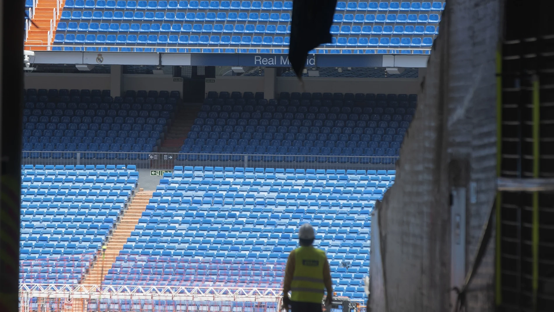 El Santiago Bernabéu está en obras