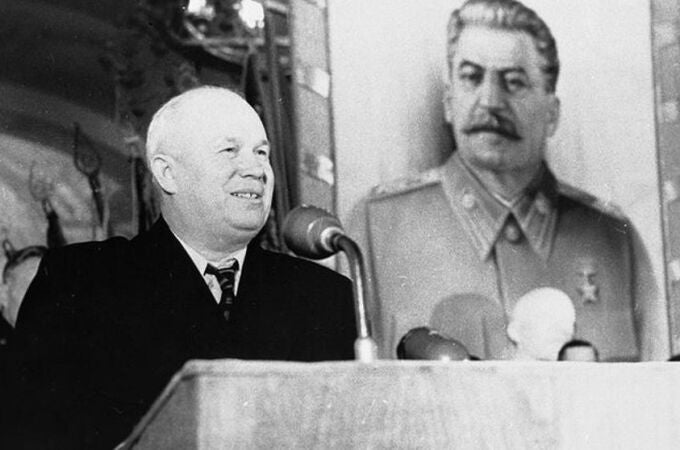 Nikita Jruschov, durante uno de sus discurso como dirigente de la URSS