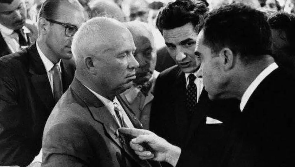 Nikita Kruschev y Richard Nixon