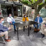  PSOE y Cs de Burgos comparten “terraza” para apoyar a la hostelería de la ciudad