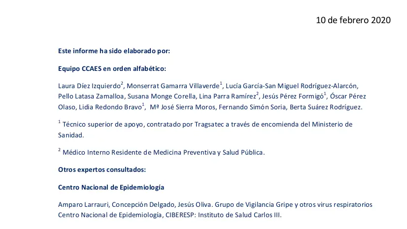 El documento original de febrero con los nombres y apellidos de sus autores.
