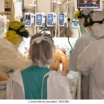 UCI de Guadalajara durante la pandemia de coronavirus.