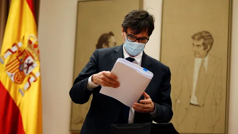 El ministro de Sanidad, Salvador Illa, durante la última comparecencia este jueves ante la comisión del Congreso sobre la pandemia