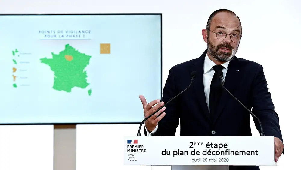 El primer ministro francés, Edouard Philippe, presenta la segunda fase