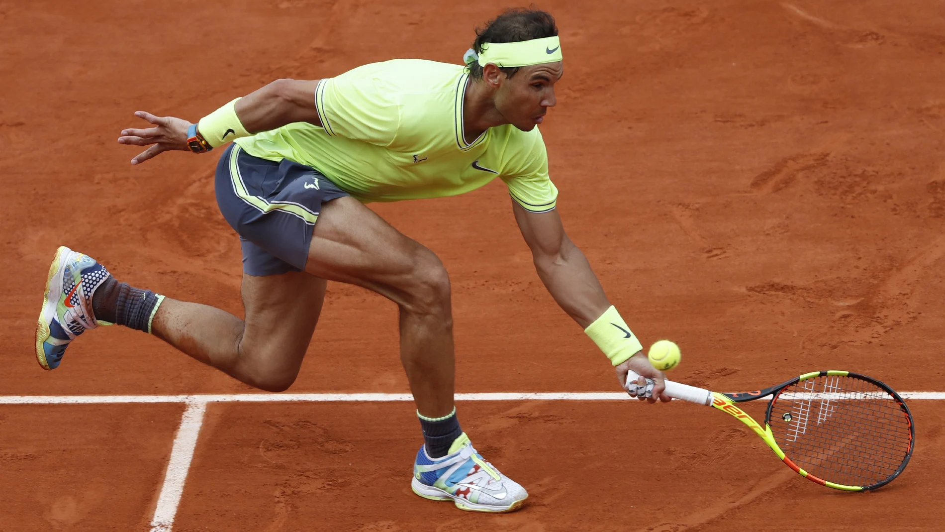 Rafa Nadal, durante la final de Roland Garros en 2019 ante Dominic Thiem