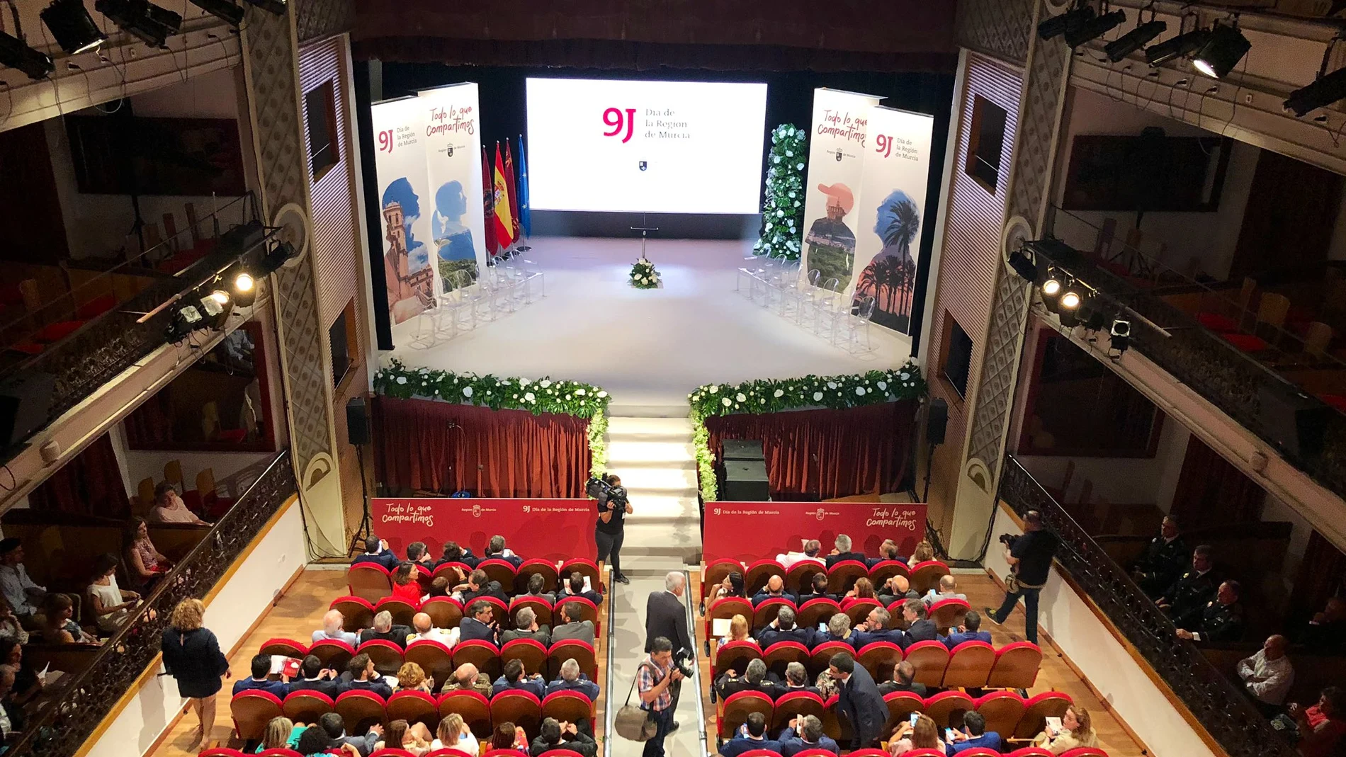 Día de la Región de Murcia en 2019. Teatro Guerra de Lorca. Ante la crisis del coronavirus, debería limitarse el aforo del acto en recintos cerrados