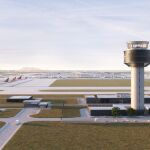 Recreación de la futura torre de control del aeropuerto de Lima