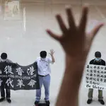 Una manifestación contra China exigiendo las &quot;cinco demandas&quot; en Hong Kong