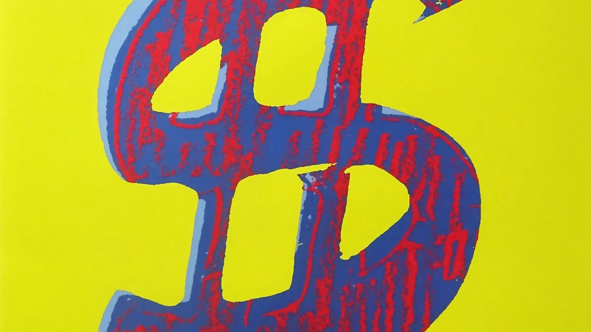 «Signo de dólar en rojo», obra de Andy Warhol