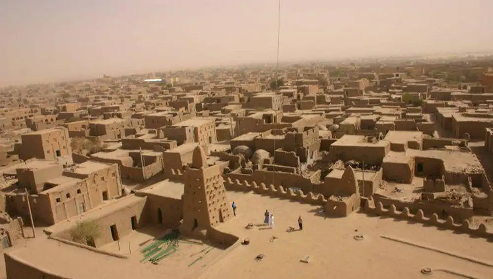 Aerial view of Timbuktu.  The city of 333 saints was controlled by Islamists in 2013.