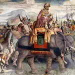 Fresco del Museo Capitolino de Roma pintado por Jacopo Ripanda (1510)