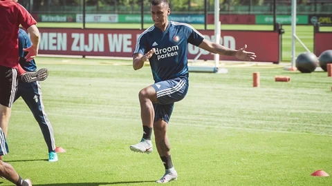 Renato Tapia en un entrenamiento.