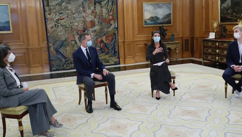 Sus Majestades los Reyes se reunieron hoy en el Palacio de la Zarzuela con una representación de innovadores tecnológicos y sociales