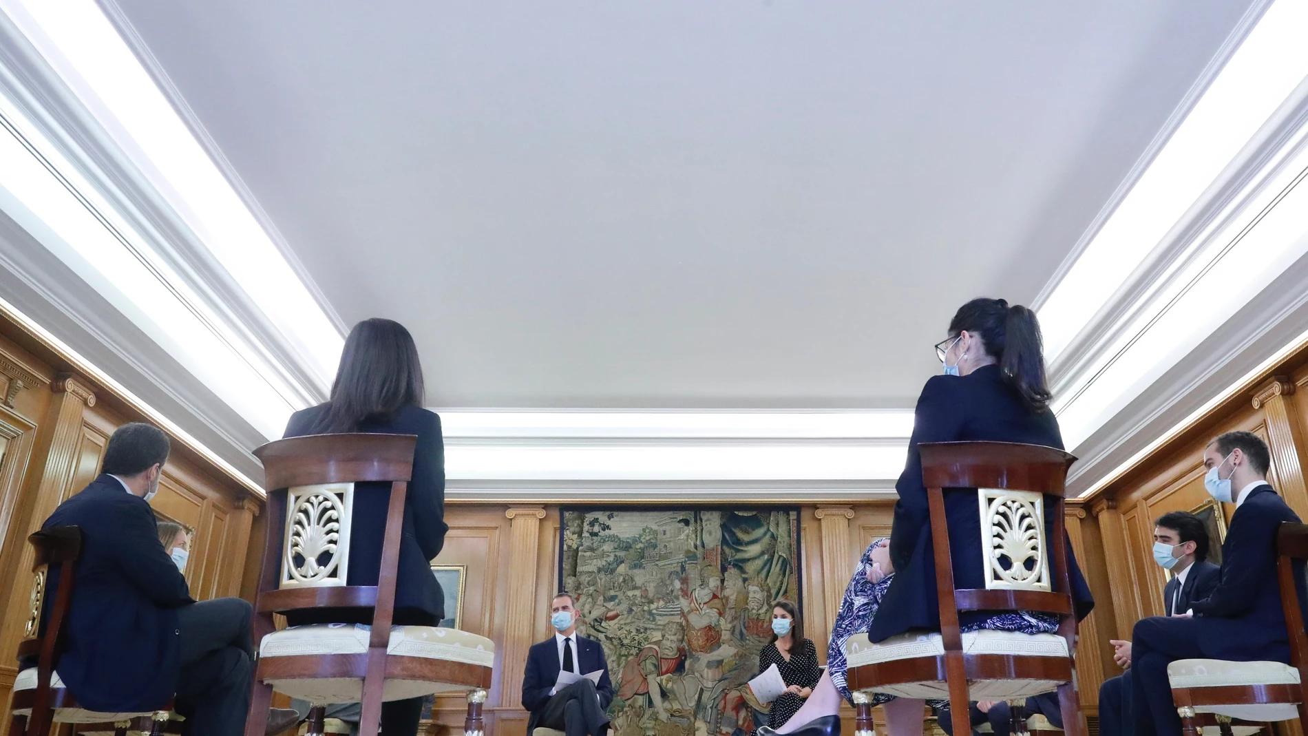 Sus Majestades los Reyes se reunieron hoy en el Palacio de la Zarzuela con una representación de innovadores tecnológicos y sociales