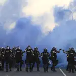 Policías en las protestas tras la muerte de George Floyd en Mineápolis