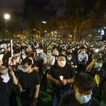 Vigilia en Hong Kong por el aniversario de las manifestaciones de Tiananmen