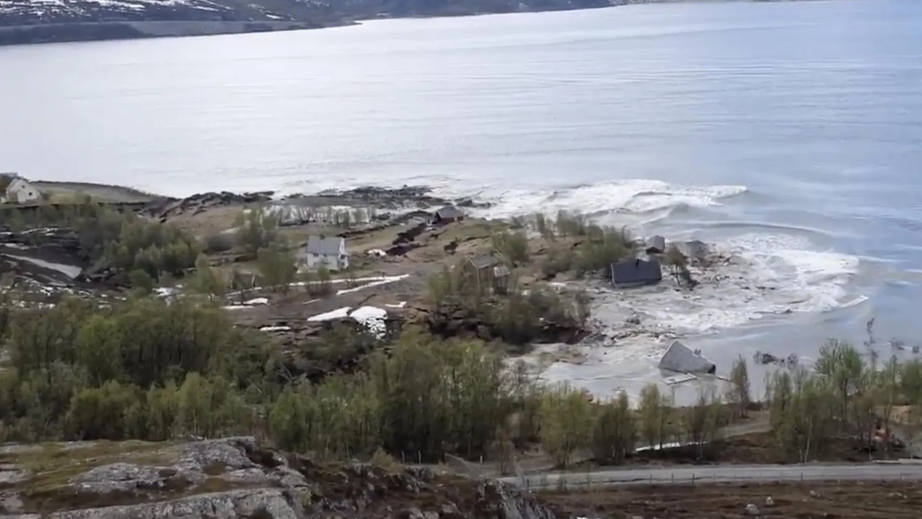 Deslizamiento de lodo en Alta, Noruega