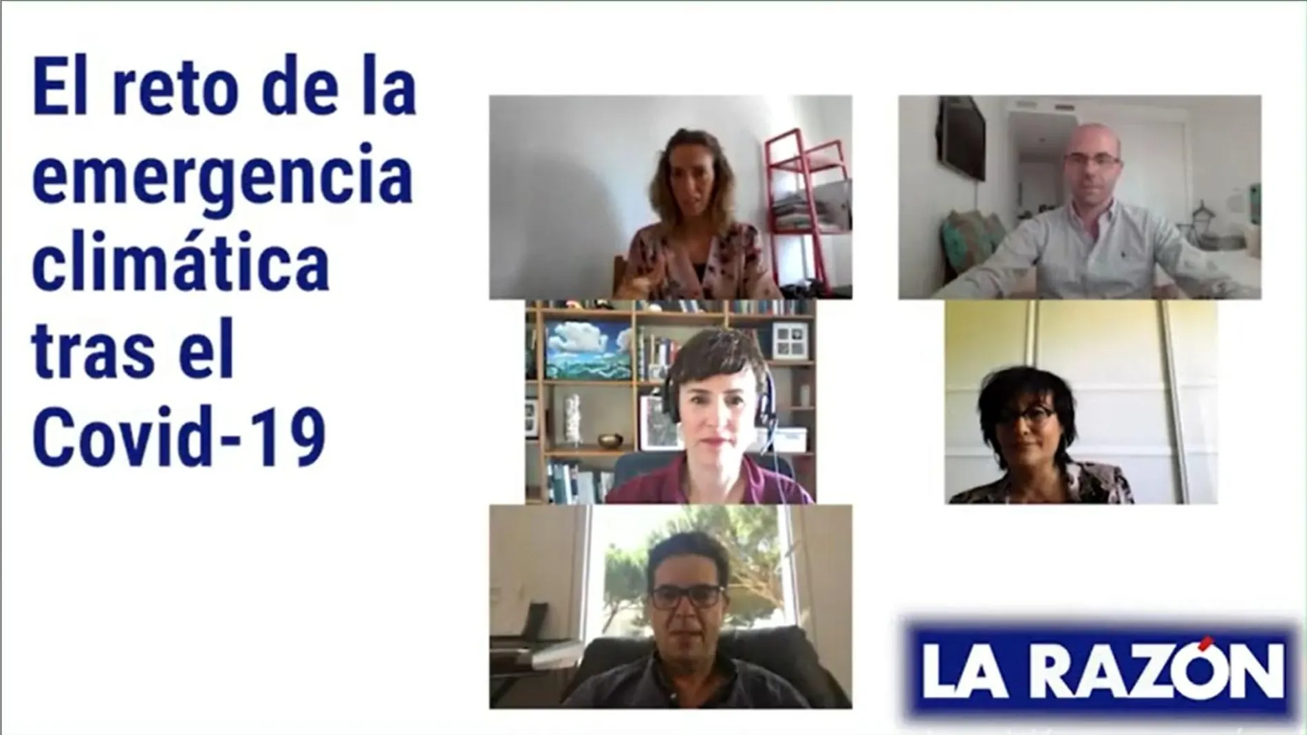 Imagen del debate telemático organizado por La Razón sobre el reto de la emergencia climática tras la crisis del coronavirus