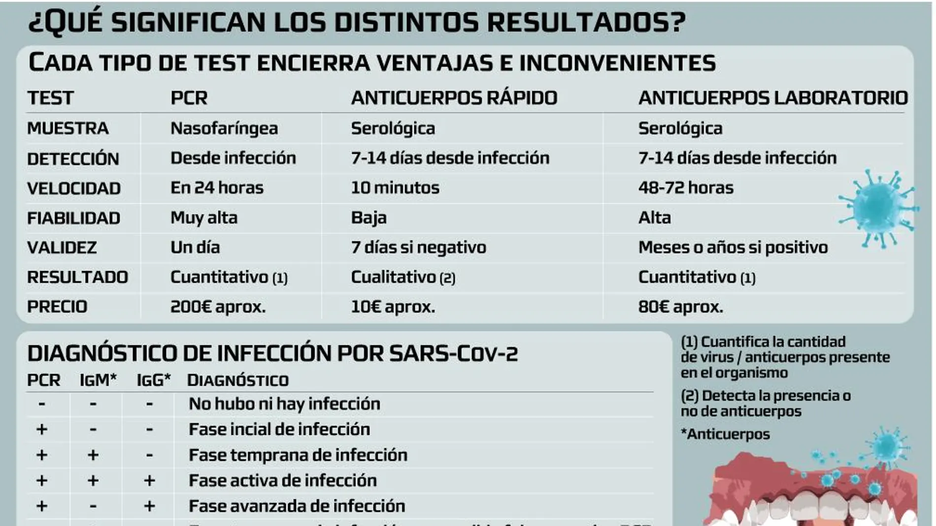 tipos de test coronavirus