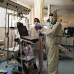 Ecógrafo en el servicio de urgencias del Hospital Santa Lucía de Cartagena