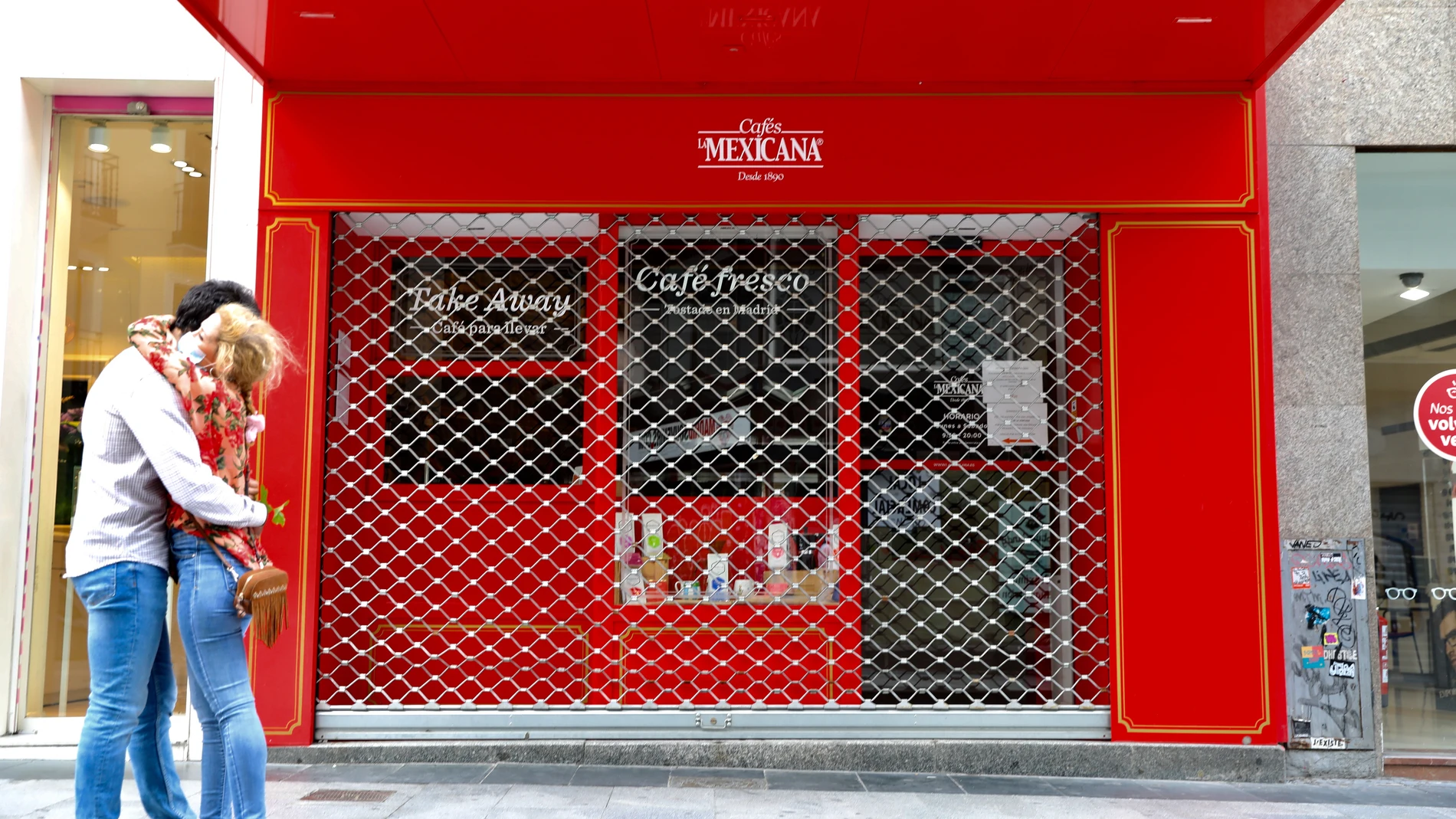 Cafés La Mexicana, en la calle Preciados