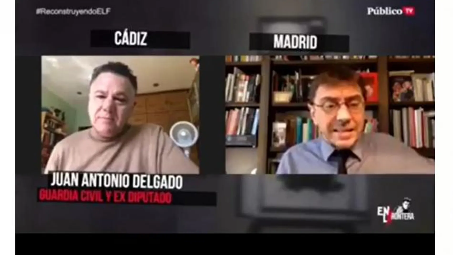 Delgado explica a Juan Carlos Monedero que la APROGC es de extrema derecha