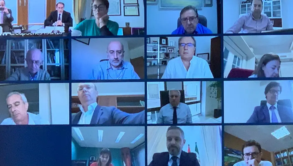 Imagen del encuentro virtual de la reunión del Consejo de Administración de Garántia | Fotografía de archivo