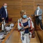 La consellera de Sanidad, Ana Barceló, en su comparecencia en Les Corts el pasado día 11