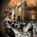 La Catedral de Sevilla durante la celebración del Corpus Christi