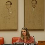 La ministra de Trabajo y Economía Social, Yolanda Díaz, comparece en la Comisión para la Reconstrucción Social y Económica del país en el Congreso